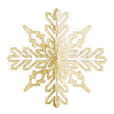 Елочная фигура Снежинка ажурная 3D, 23 см, цвет золотой