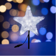 Акриловая светодиодная фигура "Звезда" 30см, 45 светодиодов, белая, NEON-NIGHT