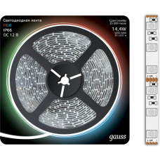 Лента LED 5050/60-SMD 14.4W 12V DC RGB IP66 (блистер 5м)